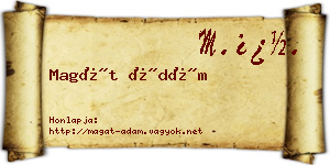 Magát Ádám névjegykártya